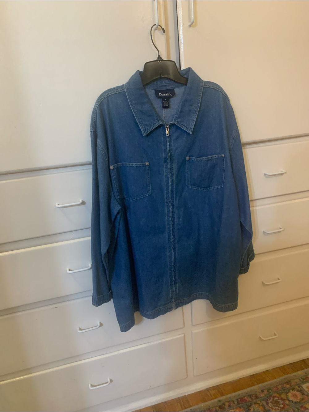 Denim&Co Blue Zip-Front Jean Jacket